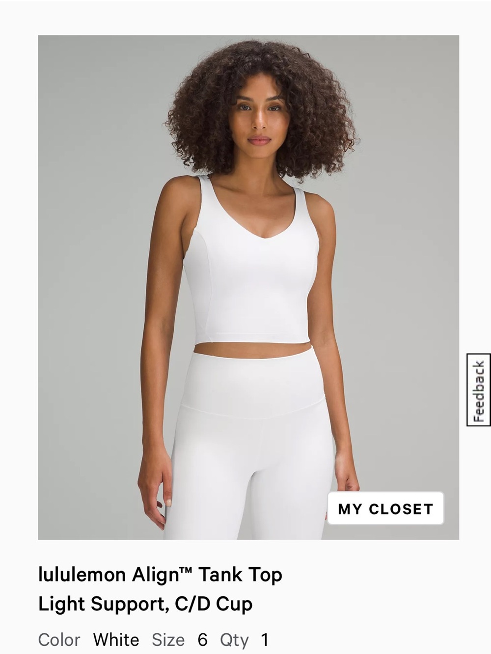 lululemon athletica White Align™ Tank Top